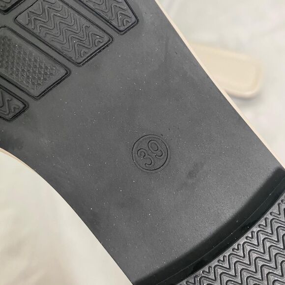 Cream Nude Glam Sparkle Rhinestone Embellished Slide Sandals EU 39 / US 8.5 - Picture 5 of 7